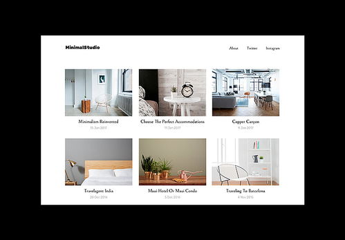 时尚现代家居装饰室内设计工作室企业公司推广网页模板PortFolio Kit 网页模版 美工云 meigongyun.com 未归类
